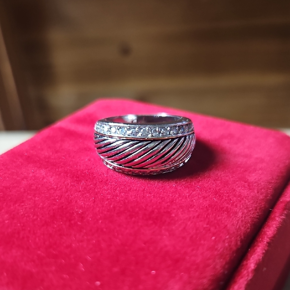 2/$250 PALLIDIUM Silver Women's Ring with Intricate Detailing